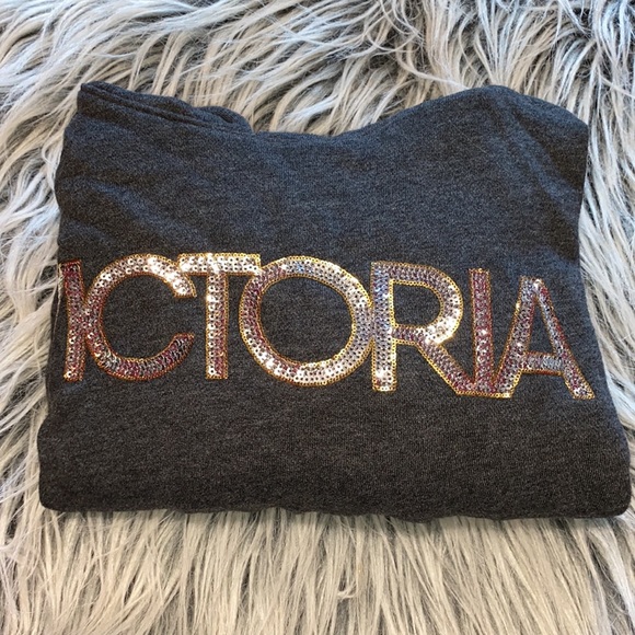 NWOT VICTORIA’S SECRET cropped sequin hoodie - Picture 5 of 6